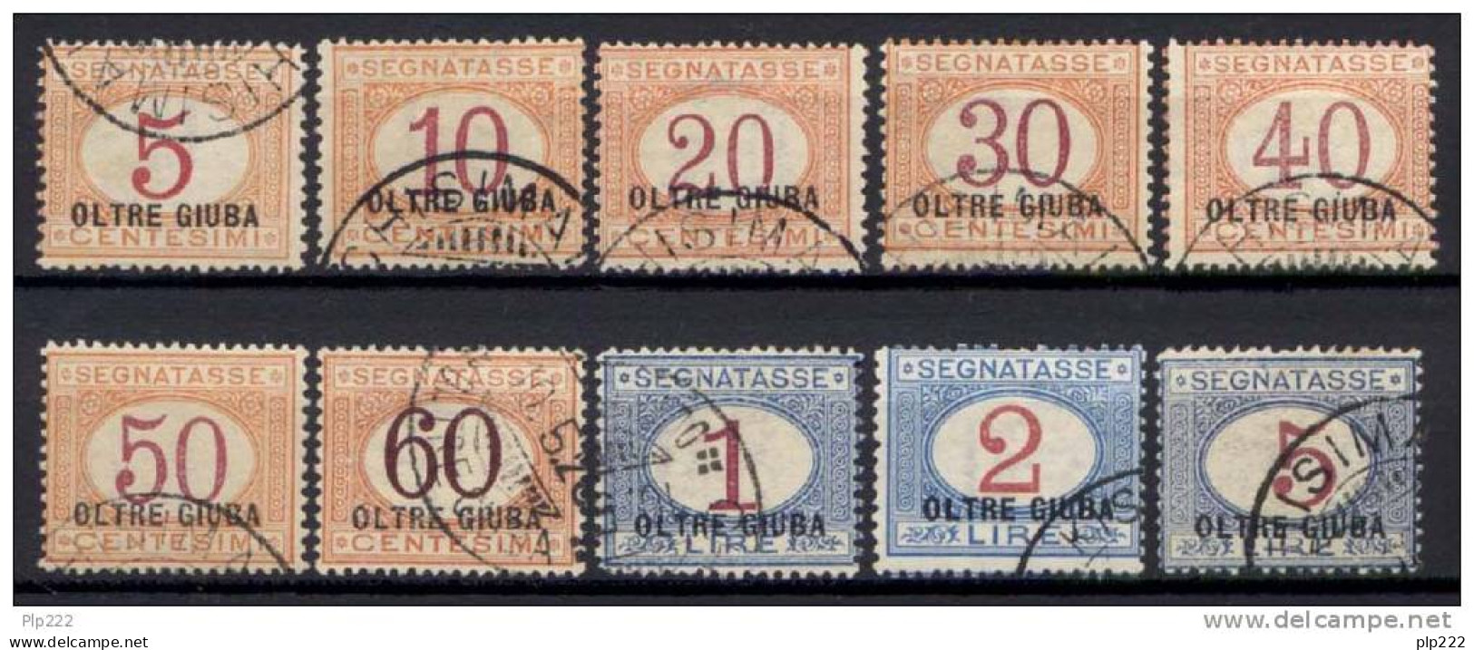 Oltre Giuba 1925 SegnatasseSass.1/10 Usati/Used VF/F - Oltre Giuba