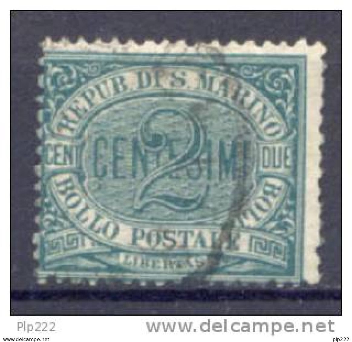 San Marino 1877 2 C. (Sass.1) Usato /Used VF - Gebraucht