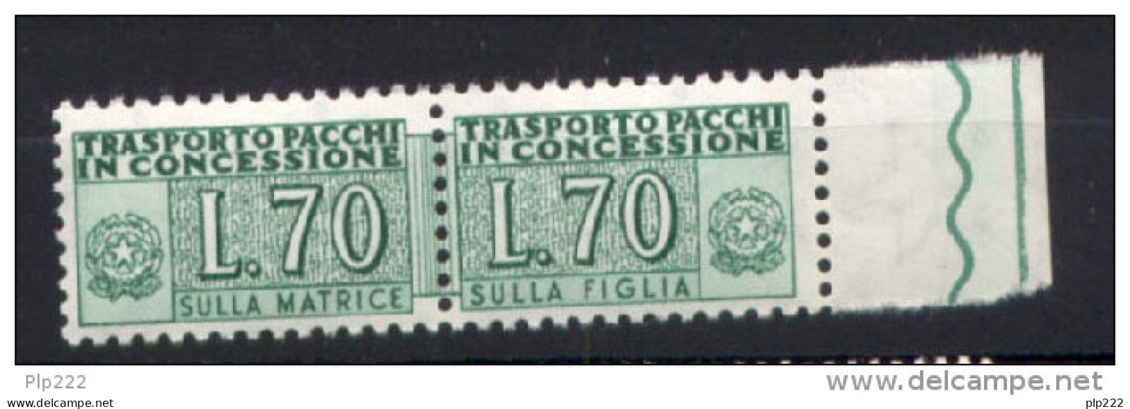 Italia Repubblica 1966 Pacchi In Concessione 70 Â£ Sass. PPC 8 **/MNH VF - Concessiepaketten