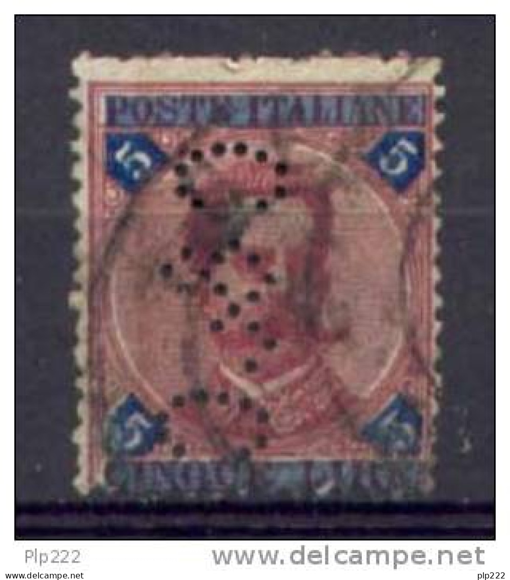 Italia Regno 1891 Sass.64 Perfin Usato/Used VF/F - Oblitérés