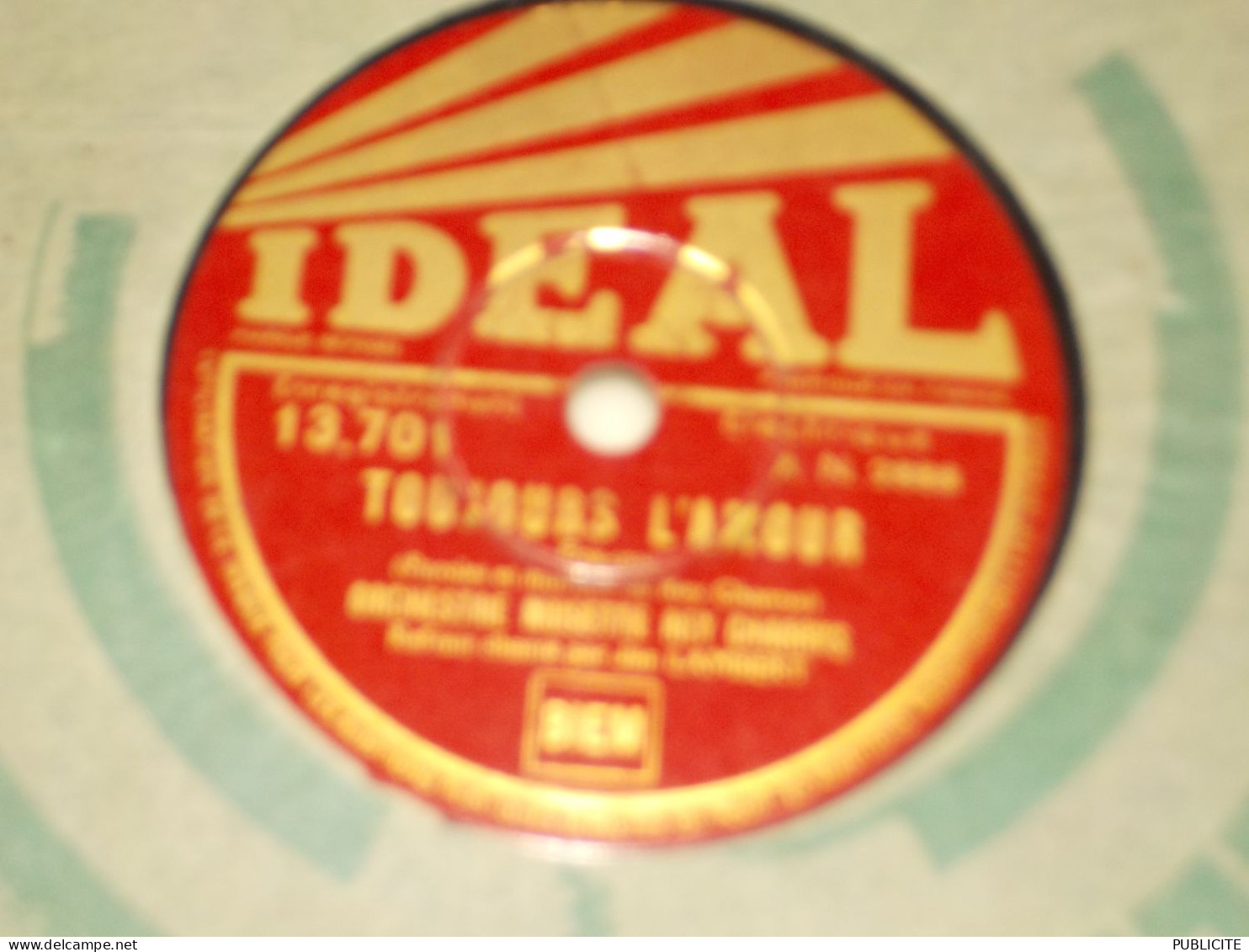 DISQUE 78 TOURS ONE STEP ET FOX TROT DE REY CHARRYS CHANTE PAR JAN LAMBERT 1937 - 78 Rpm - Gramophone Records