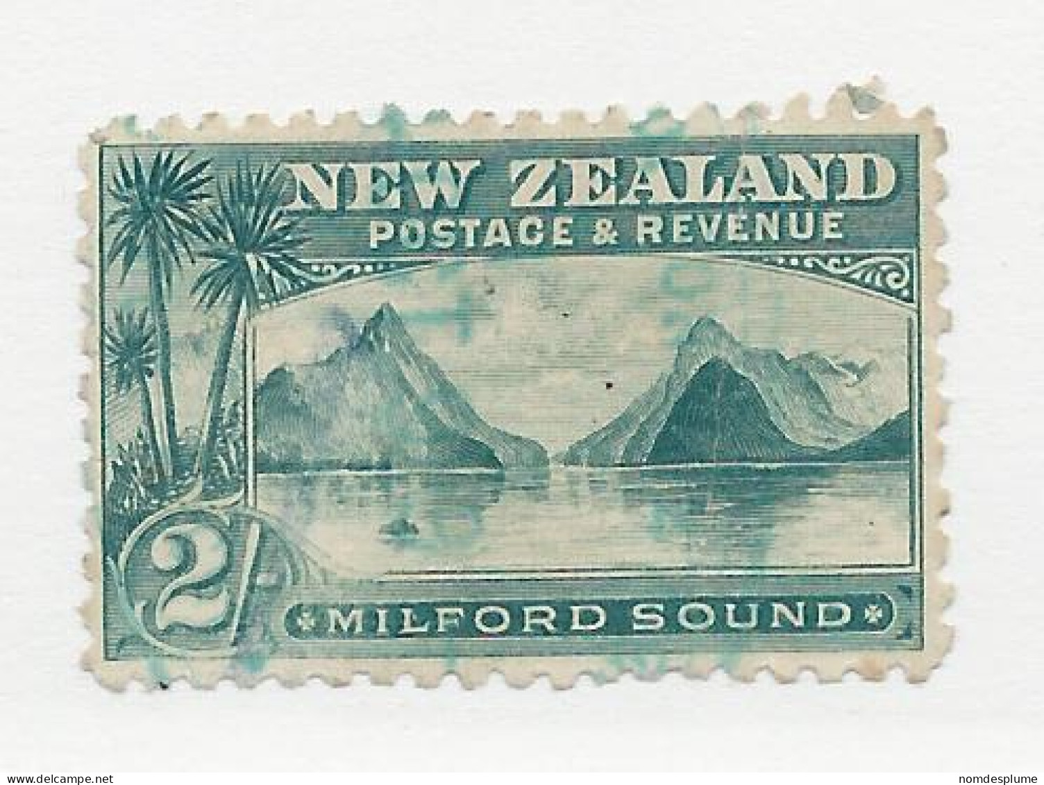 25955) New Zealand 1898 Crease - Gebraucht