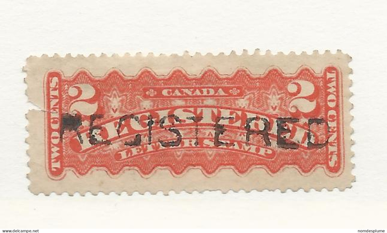 25964) Canada Registration 1875 Vermillion - Aangetekend