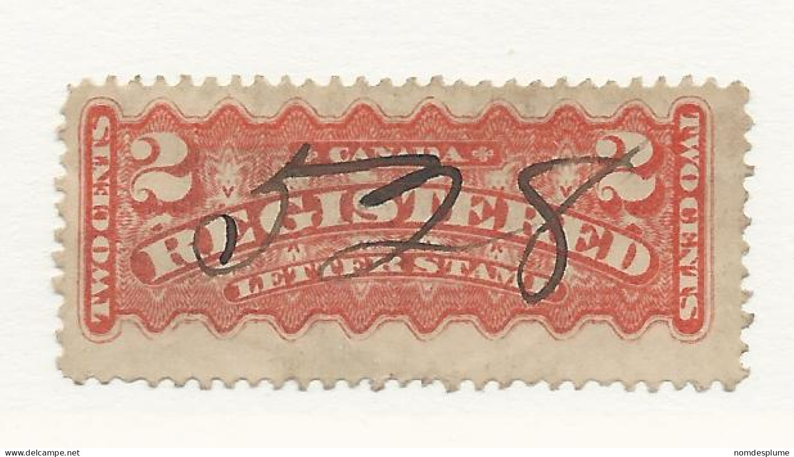 25974) Canada Registration 1875 - Recommandés