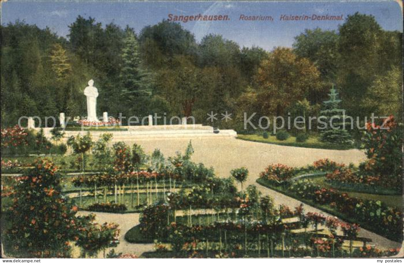 42405630 Sangerhausen Suedharz Rosarium Kaiserin Denkmal Sangerhausen - Sangerhausen