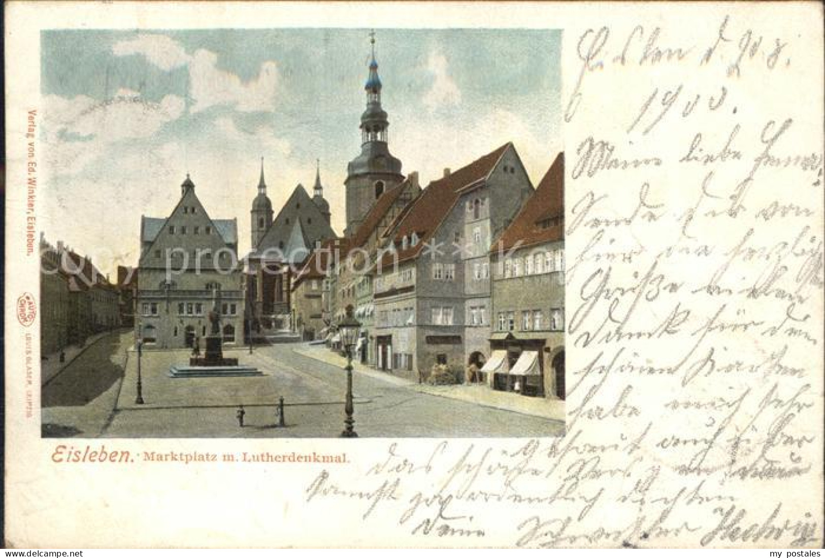 42403984 Eisleben Marktplatz Lutherdenkmal Lutherstadt Eisleben - Eisleben