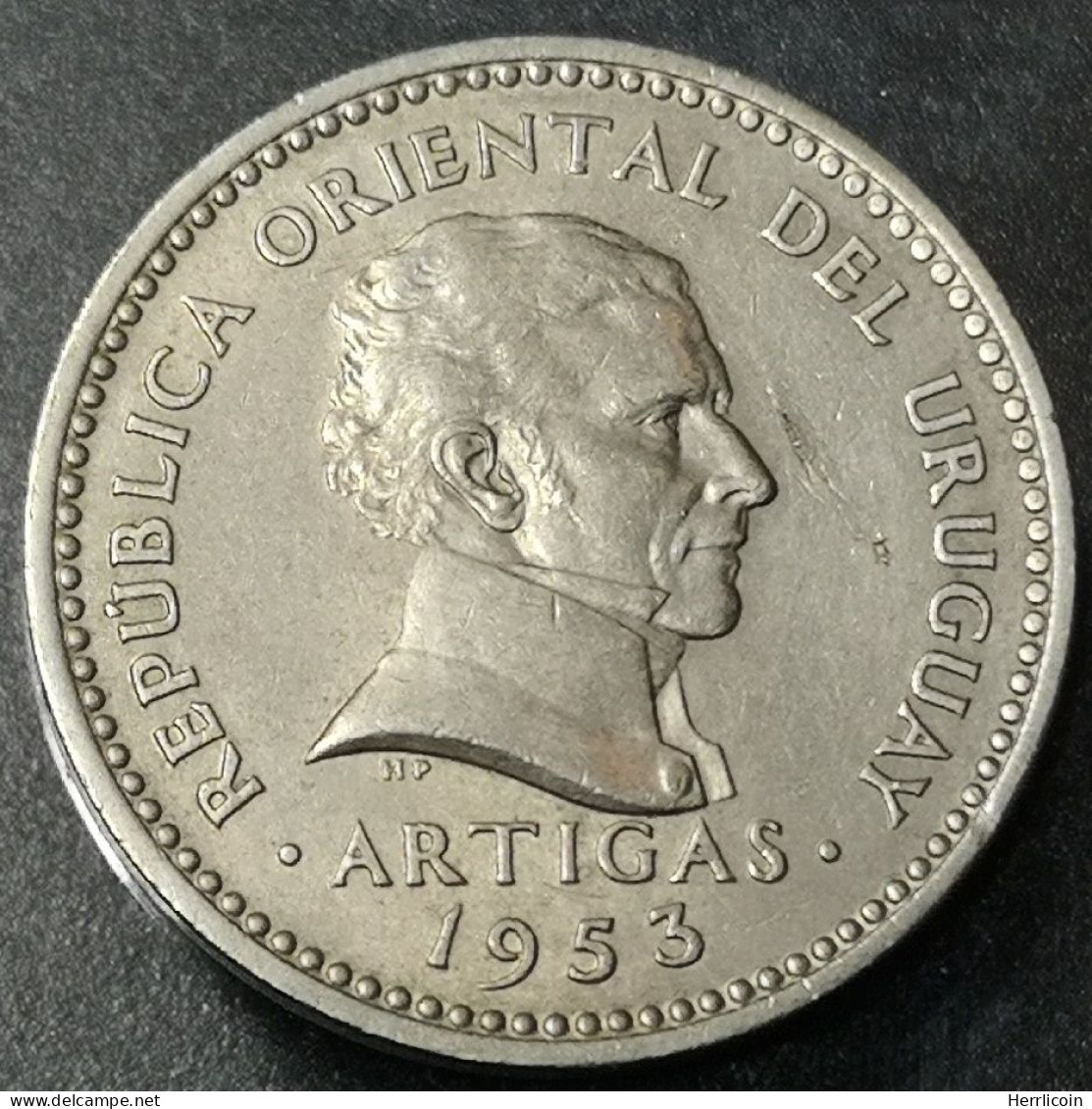 Monnaie Uruguay - 1953 - 10 Centésimos Artigas - Uruguay