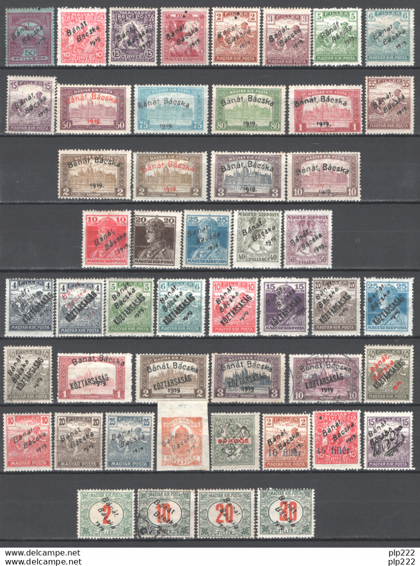 Ungheria Banat Bacska 1919 Collezione Avanzata / Advanced Collection 49 Val. */MH VF/F - Lokale Uitgaven