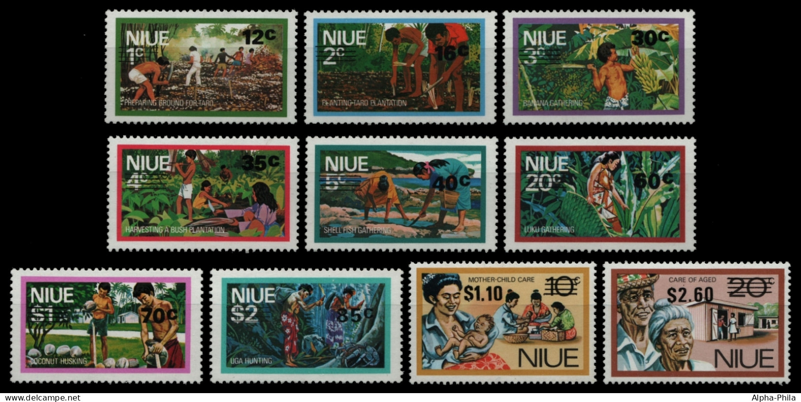 Niue 1977 - Mi-Nr. 178-187 ** - MNH - Freimarken / Definitives - Niue