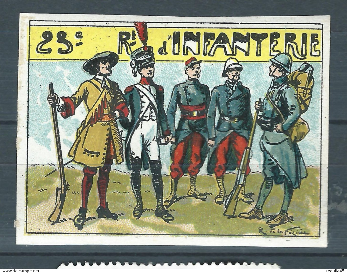 Vignette DELANDRE - France - 23 éme Régiment Infanterie - 1914 -18 WWI WW1 Poster Stamp - Erinnophilie