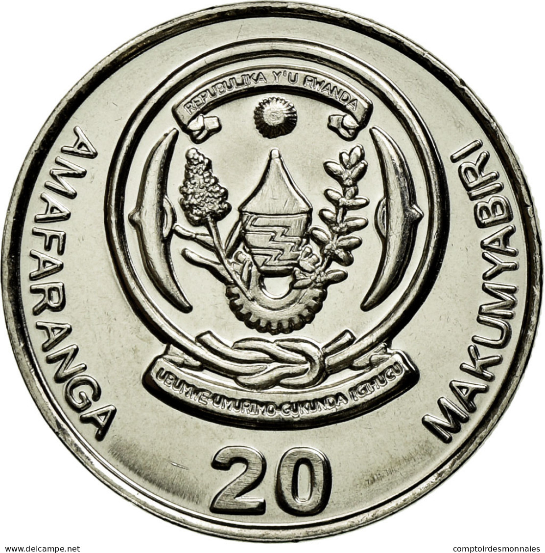 Monnaie, Rwanda, 20 Francs, 2003, SPL, Nickel Plated Steel, KM:25 - Rwanda