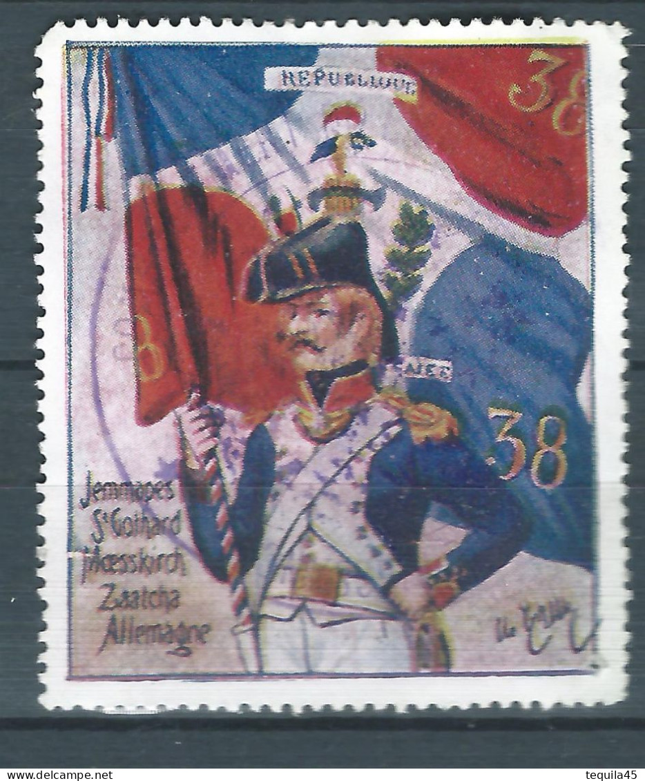 Vignette DELANDRE - France - 38 éme Régiment Infanterie - 1914 -18 WWI WW1 Poster Stamp - Erinnophilie