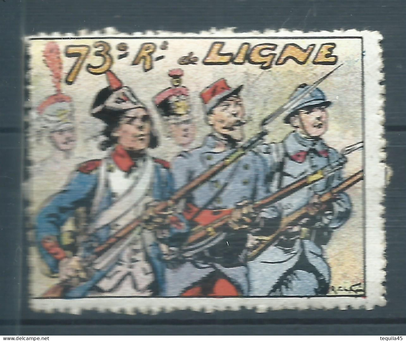 Vignette DELANDRE - France - 73 éme Régiment Infanterie - 1914 -18 WWI WW1 Poster Stamp - Erinnophilie