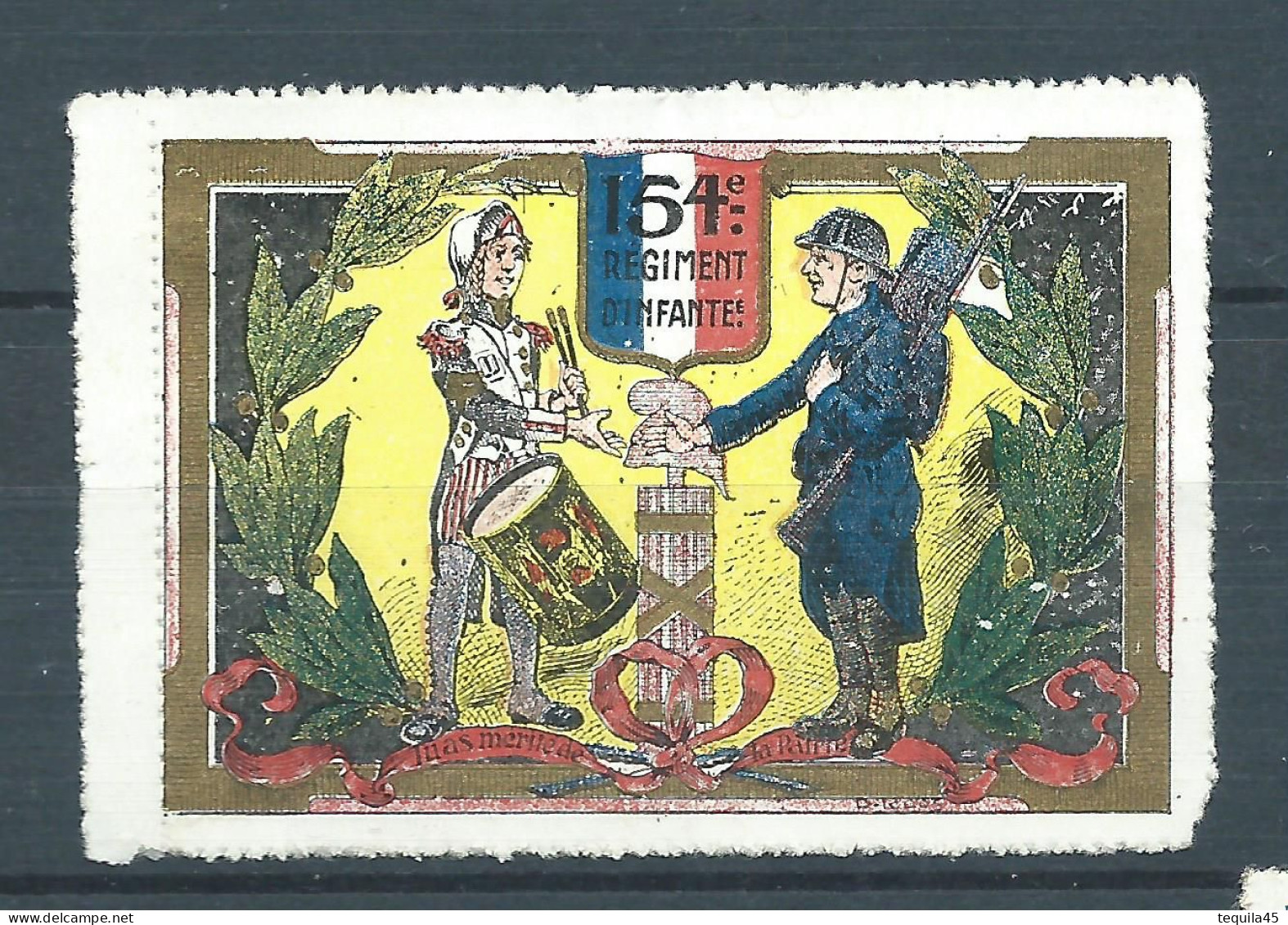 Vignette DELANDRE - France - 54 éme Régiment Infanterie - 1914 -18 WWI WW1 Poster Stamp - Erinnophilie