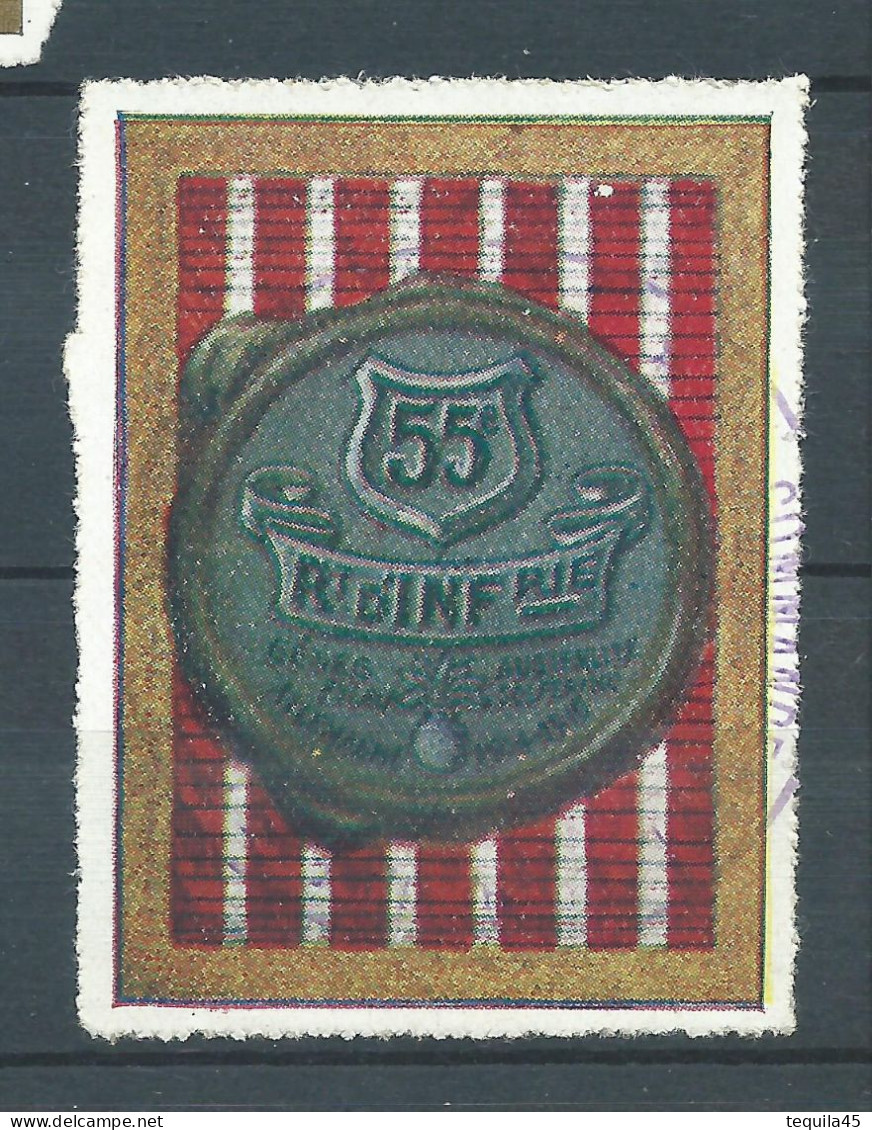 Vignette DELANDRE - France - 55 éme Régiment Infanterie - 1914 -18 WWI WW1 Poster Stamp - Erinnophilie