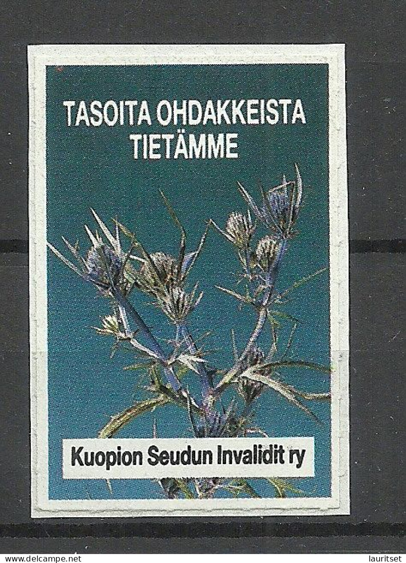 FINLAND FINNLAND Invalidenhilfe Kuopio Poster Stamp Vignette, On Piece - Erinnophilie