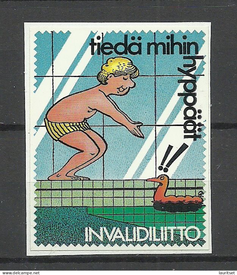 FINLAND FINNLAND Invalidenhilfe Kuopio Poster Stamp Vignette (Sticker/Aufkleber), On Piece - Erinnophilie