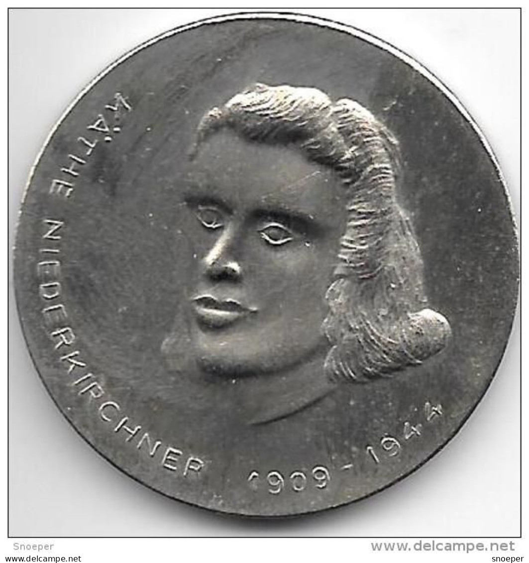 *DDR Medaille Kathe Niederkerchner  1909-1944 - Sonstige & Ohne Zuordnung