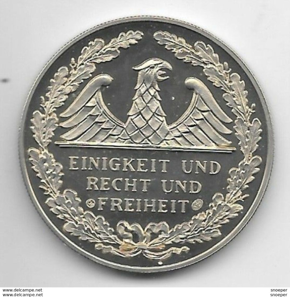 *DDR Medaille Heinrich Heine 1797-1856 Dichter Proof - Otros & Sin Clasificación