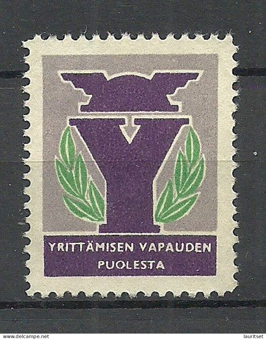 FINLAND FINNLAND For Freedom Propaganda Vignette Poster Stamp (*) - Erinnophilie