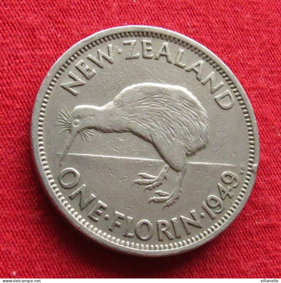 New Zealand 1 One Florin 1949 KM# 18 *V2T Nova Zelandia Nuova Zelanda Nouvelle Zelande - Nieuw-Zeeland