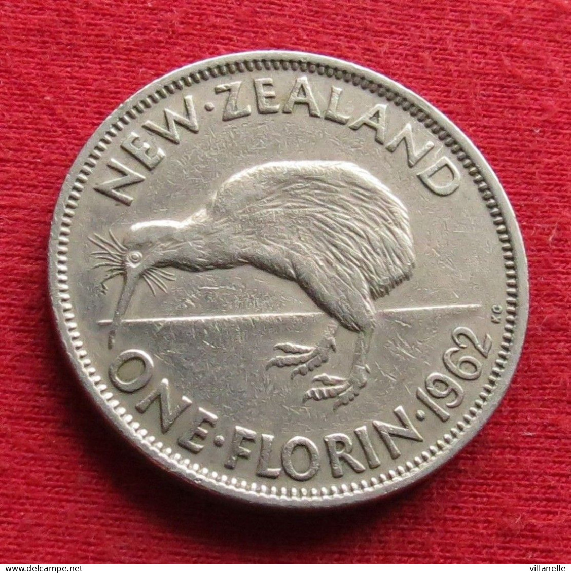 New Zealand 1 One Florin 1962 KM# 28.2 *V1T Nova Zelandia Nuova Zelanda Nouvelle Zelande - Nieuw-Zeeland