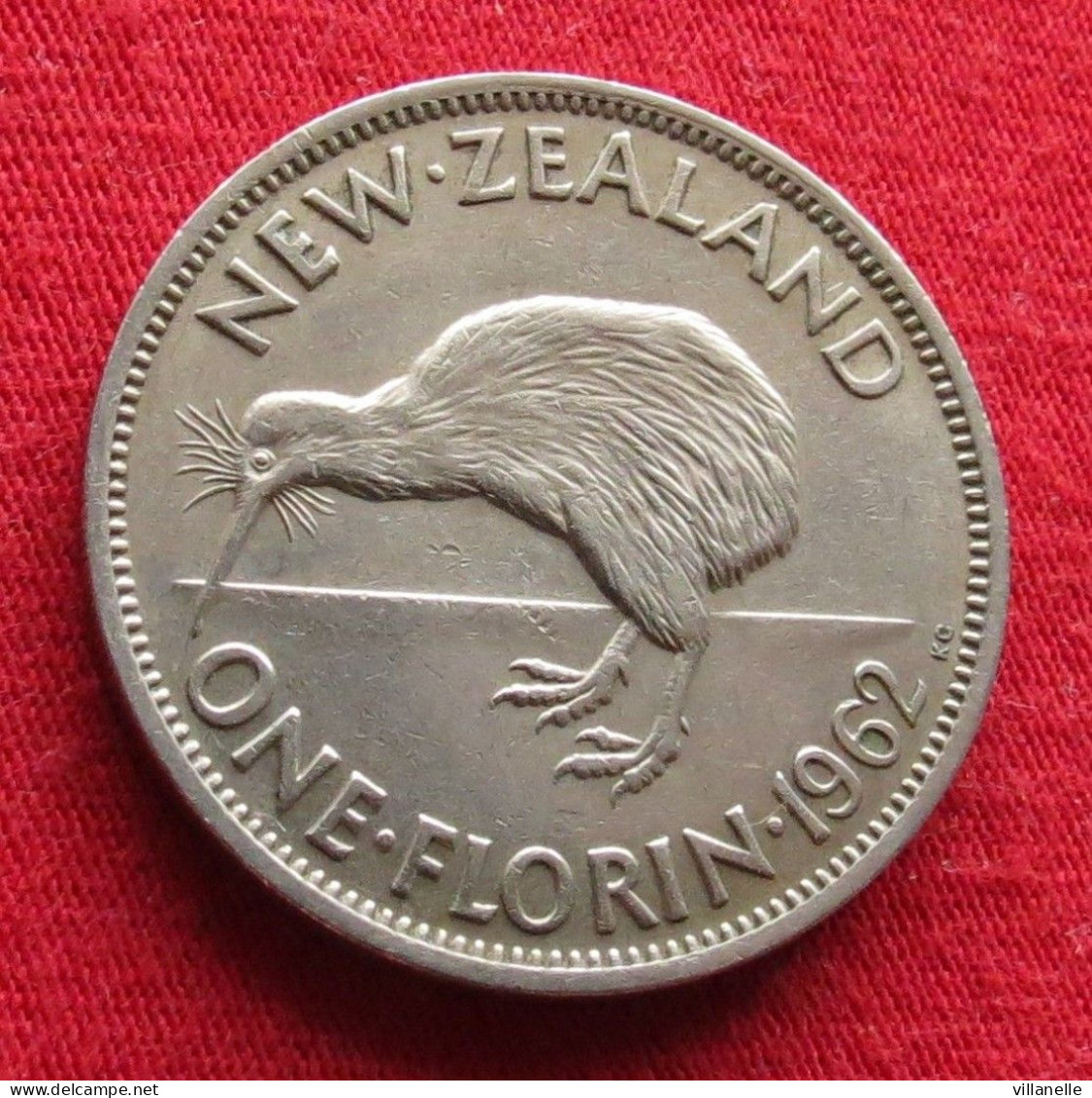 New Zealand 1 One Florin 1962 KM# 28.2 *V2T Nova Zelandia Nuova Zelanda Nouvelle Zelande - Nieuw-Zeeland