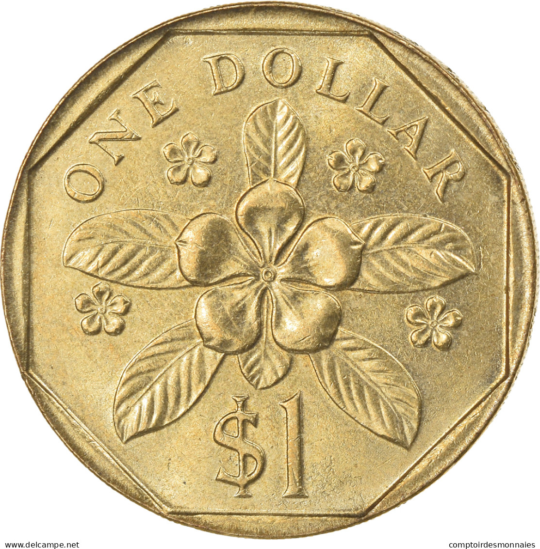 Monnaie, Singapour, Dollar, 1987, British Royal Mint, TTB, Aluminum-Bronze - Singapour