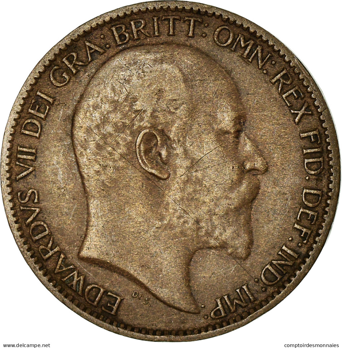 Monnaie, Grande-Bretagne, Edward VII, Farthing, 1909, TTB, Bronze, KM:792 - B. 1 Farthing