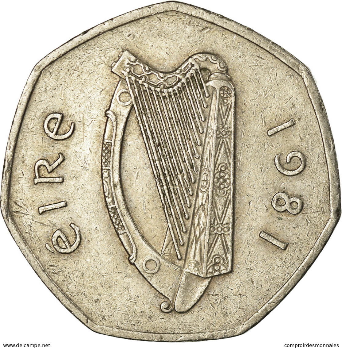 Monnaie, IRELAND REPUBLIC, 50 Pence, 1981, TTB, Copper-nickel, KM:24 - Irland