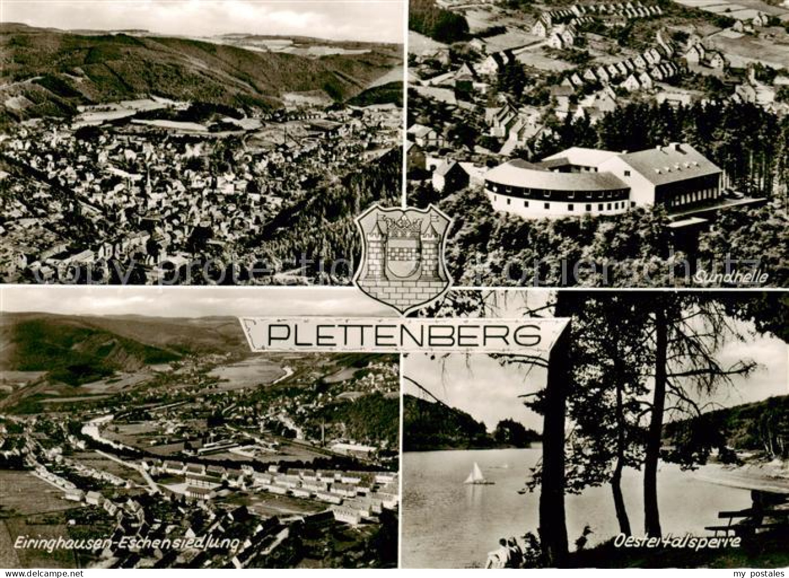 73866118 Plettenberg Panorama Sundhalle Eiringhausen Eschensiedlung Oestertalspe - Plettenberg