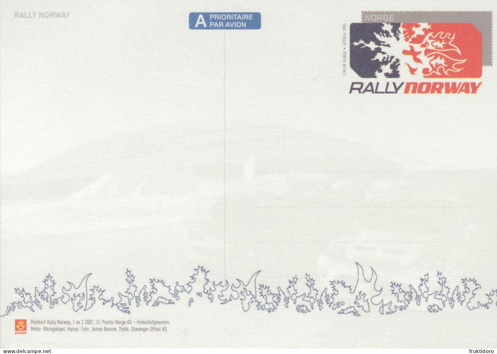 Norway Postal Stationery 2007 Rally Norway - World Rally Cars ** - Ganzsachen