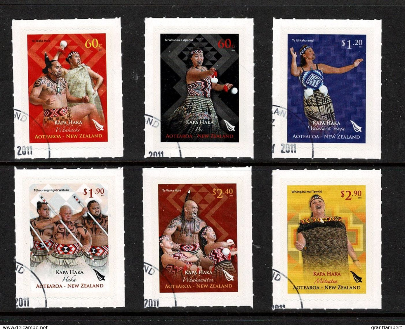 New Zealand 2011 Kapa Haka - Maori Performing Arts  Set Of 6 Self-adhesives Used - Used Stamps