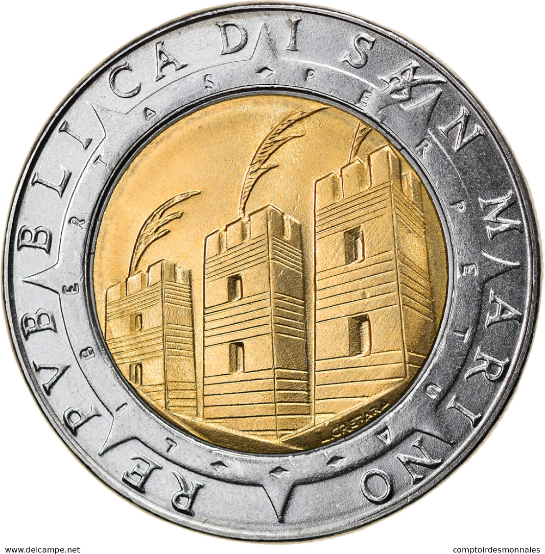 Monnaie, San Marino, 500 Lire, 1992, Rome, SPL, Bi-Metallic, KM:286 - San Marino