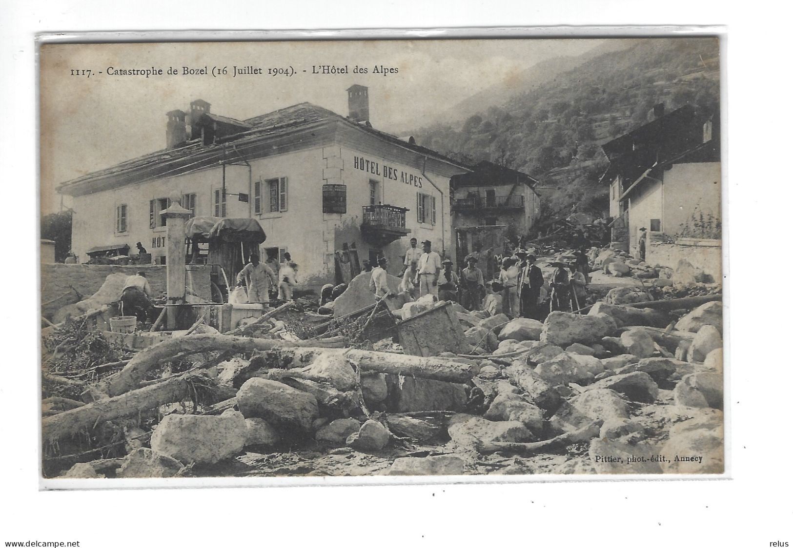 DEP. 73 CATASTROPHE DE BOZEL (16 JUILLET 1904) L'HOTEL DES ALPES - Bozel