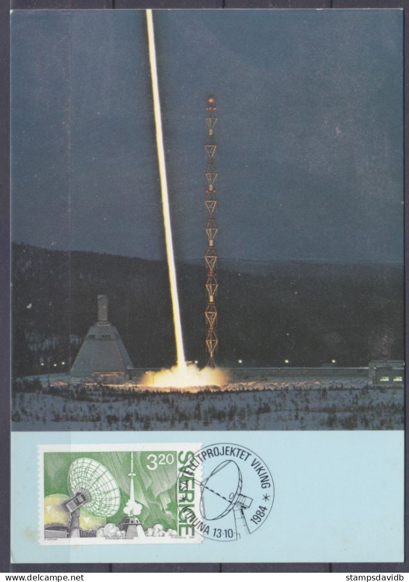 1984 Sweden  1306 Maximum Card Satellite Dish Of The Viking Project - Maximumkaarten (CM)