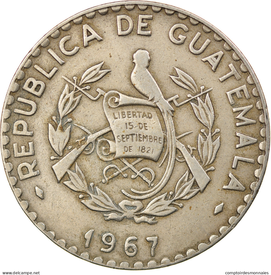 Monnaie, Guatemala, 25 Centavos, 1967, TTB, Copper-nickel, KM:269 - Guatemala