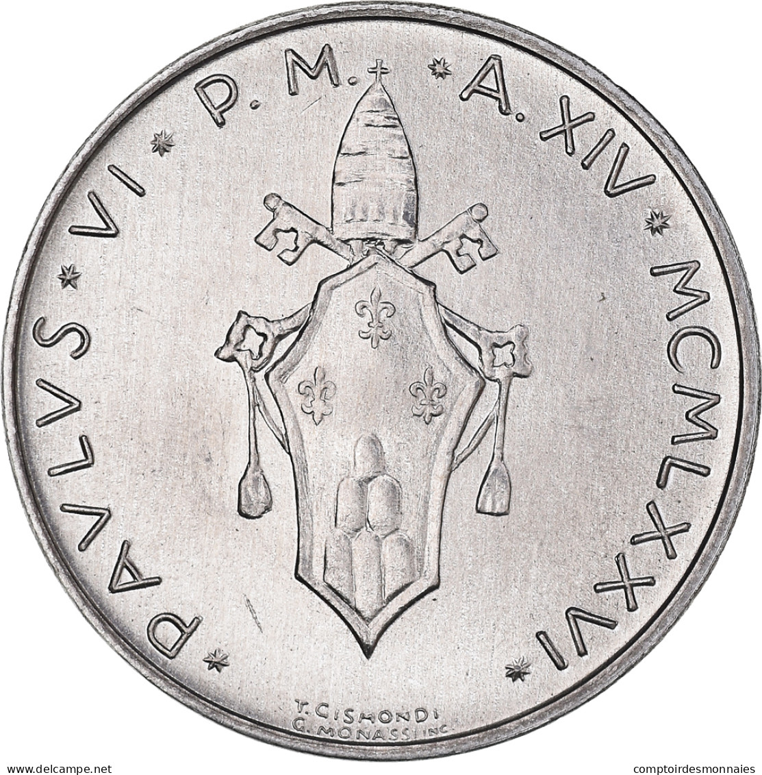 Monnaie, Cité Du Vatican, Paul VI, 10 Lire, 1976, FDC, Aluminium, KM:119 - Vatican