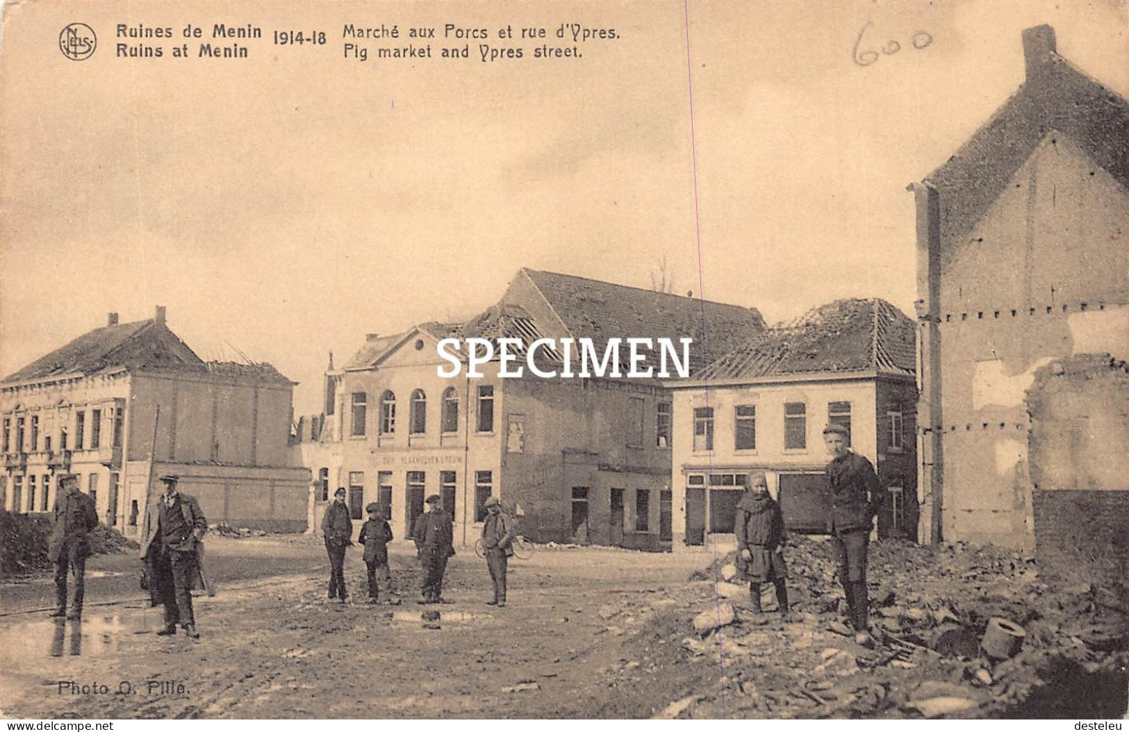 Marché Aux Porcs Et Rue D'Ypres - Menin - Menen - Menen