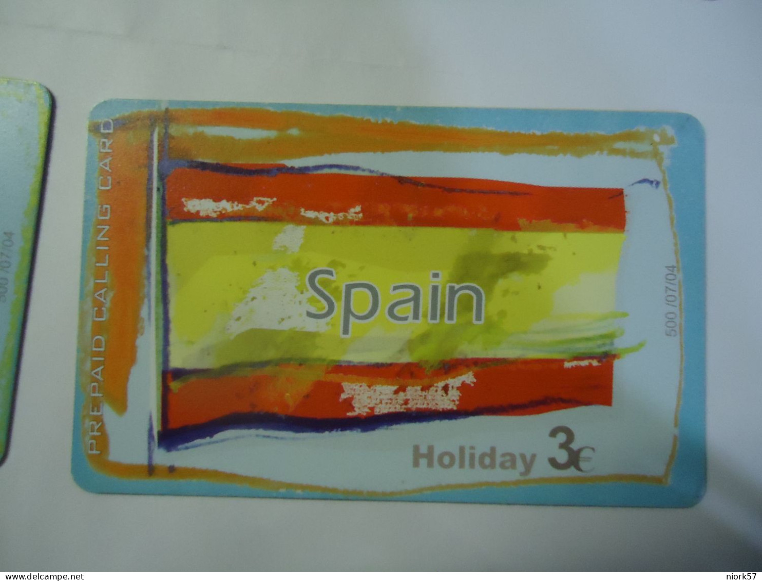 SPAIN GREECE USED PHONECARDS SPAIN FLAG  TIR.500 - Otros & Sin Clasificación