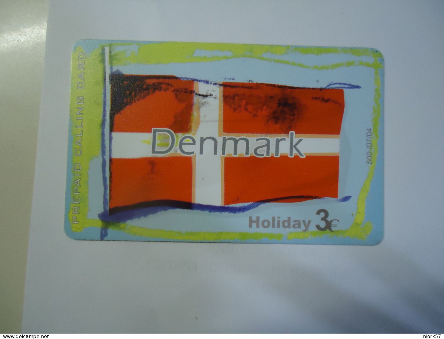 DENMARK  GREECE USED PHONECARDS DENMARK FLAG  TIR.500 - Griechenland