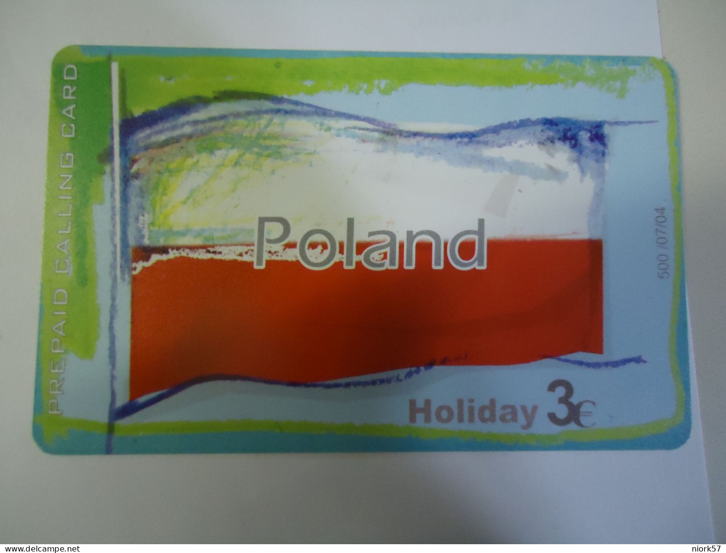 POLAND GREECE USED PHONECARDS  POLAND  FLAG  TIR.500 - Poland