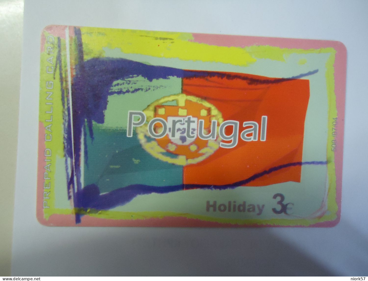 PORTUGAL  GREECE USED PHONECARDS PORTUGAL   FLAG  TIR.500 - Portugal
