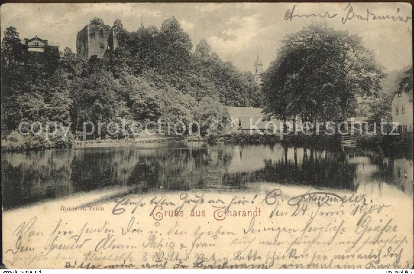 42386664 Tharandt Schlossteich Ruine Reichspost Tharandt - Tharandt