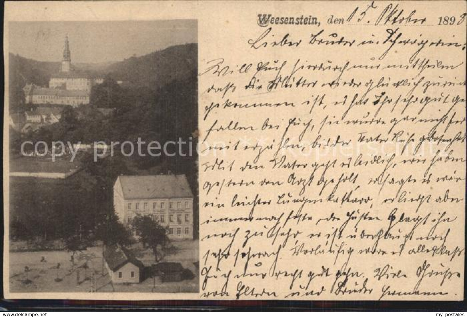 42385781 Weesenstein Blick Zum Schloss Reichspost Weesenstein - Maxen