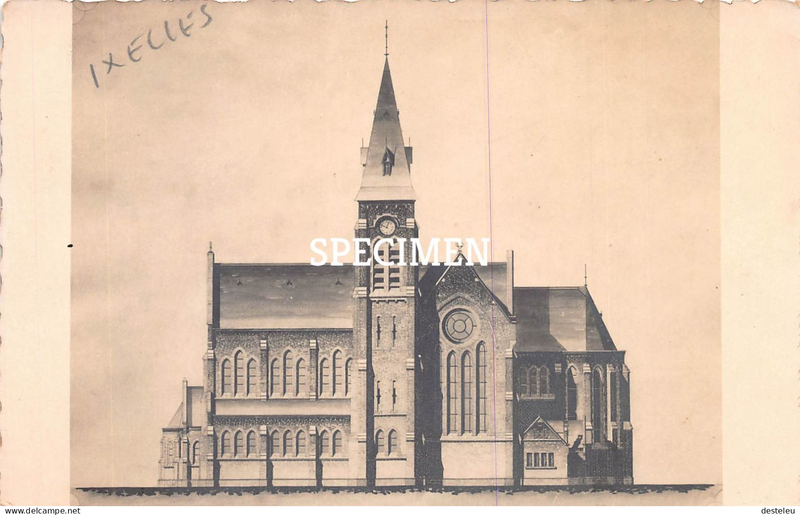 Carte Photo L'Eglise - Ixelles - Elsene - Ixelles - Elsene