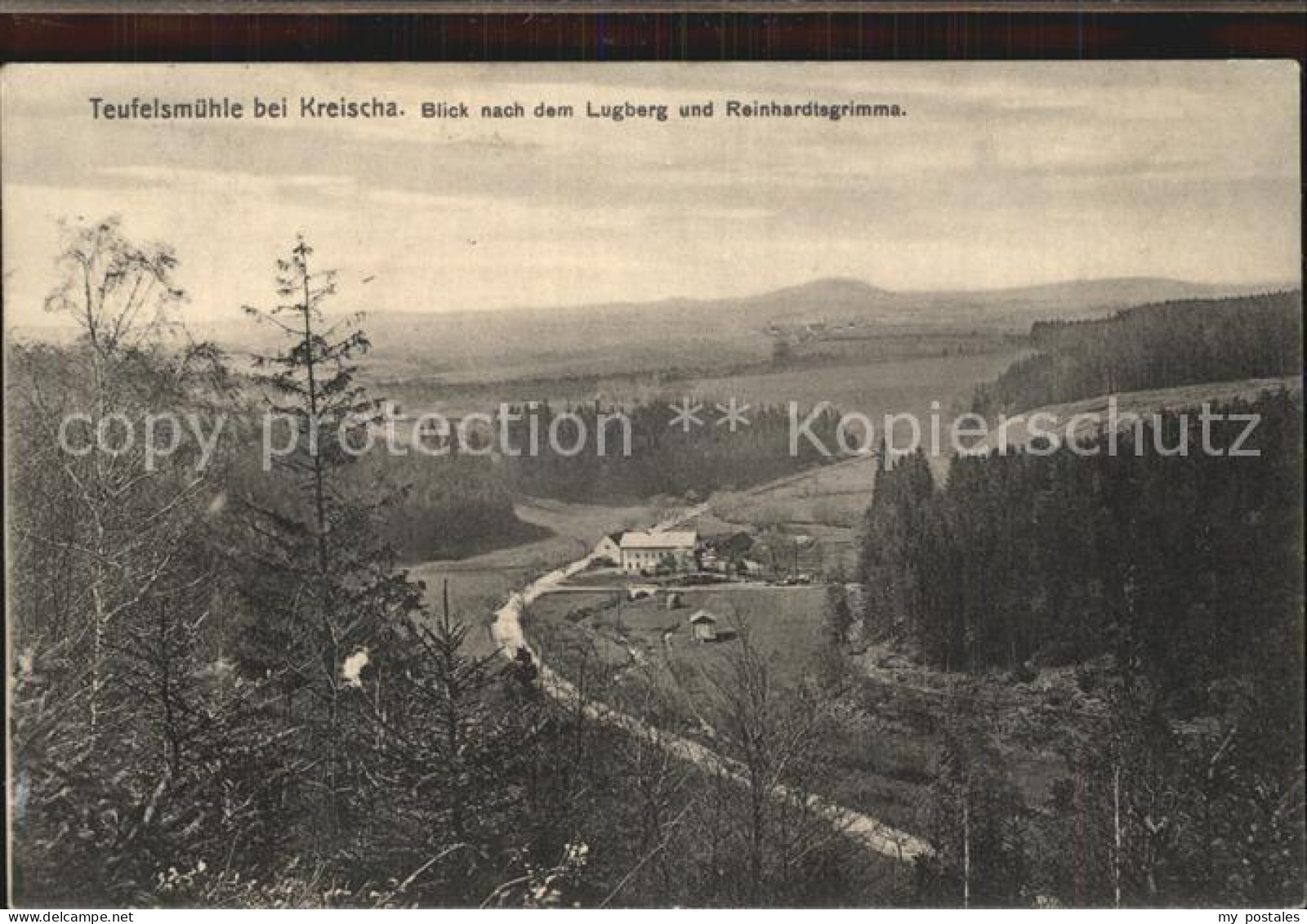 42380735 Kreischa Teufelsmuehle Blick Nach Dem Lugberg Reinhardtsgrimma Kreischa - Kreischa