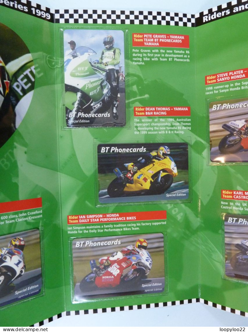 UK - BT - Chip - The Supersport 600 Series 1999 - Motorbikes - Set Of 6 Cards - Mint In Folder With Original Envelope - Altri & Non Classificati