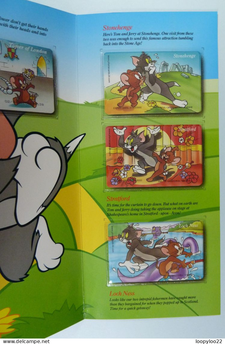 UK - BT - Chip - Tom &  Jerry - Set Of 5 Cards - Limited Edition - Mint In Folder With Original Envelope - Sonstige & Ohne Zuordnung
