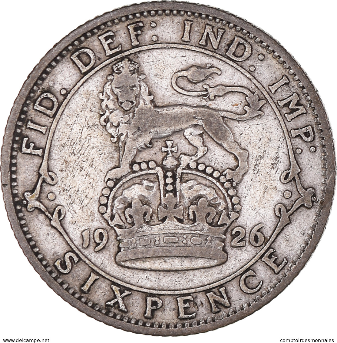 Monnaie, Grande-Bretagne, George V, 6 Pence, 1926, TB+, Argent, KM:815a.2 - H. 6 Pence